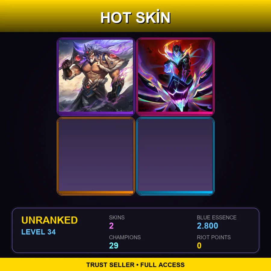 EUW | Lv34 | Unranked | 2 Skin | 29 Champ — Empyrean Varus