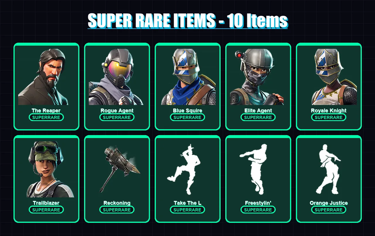 [PC/XBOX/PSN] | The Reaper | Rogue Agent | Blue Squire | Elite Agent | Royale Knight | 23 skin | 17 pickaxe | 20 emote | 17 glider | Lv171