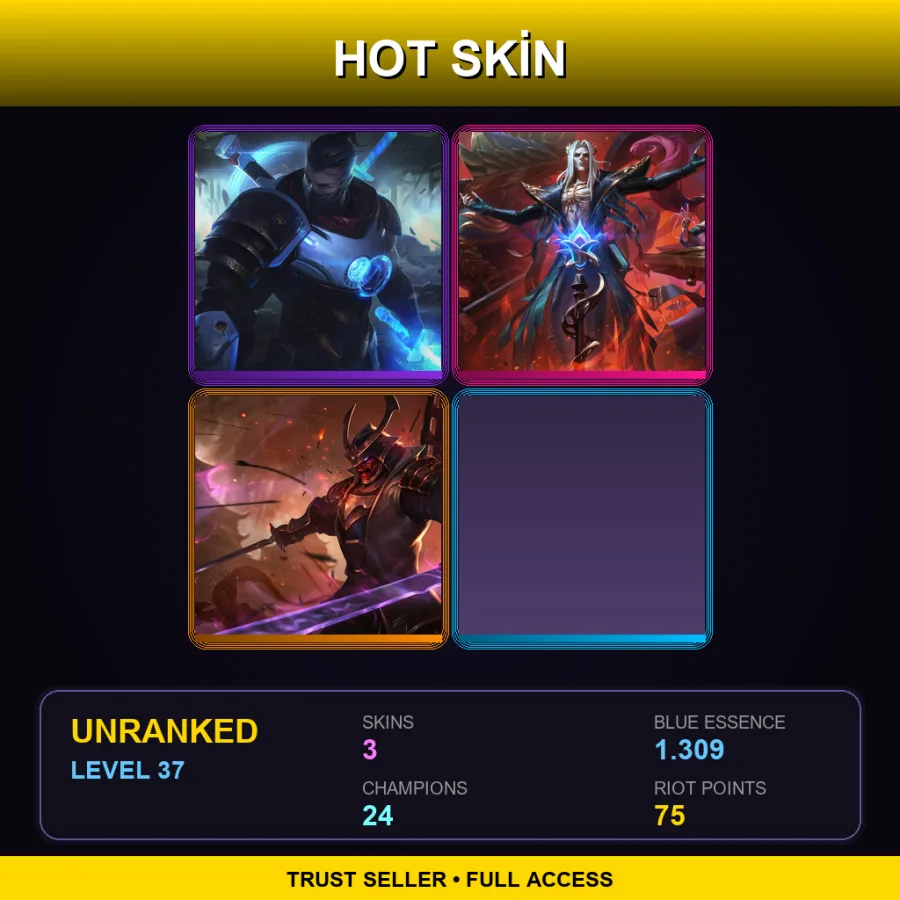 EUNE | Lv37 | Unranked | 3 Skin | 24 Champ