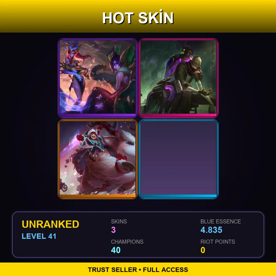 TR | Lv41 | Unranked | 3 Skin | 40 Champ