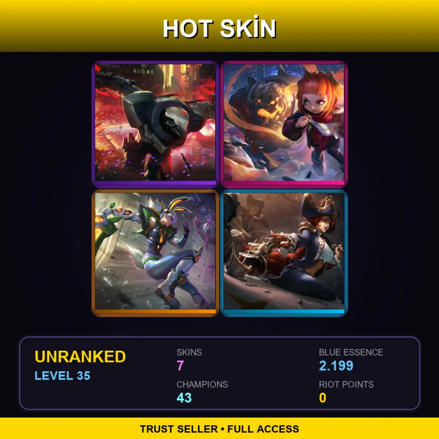 ME | Lv35 | Unranked | 7 Skin | 43 Champ