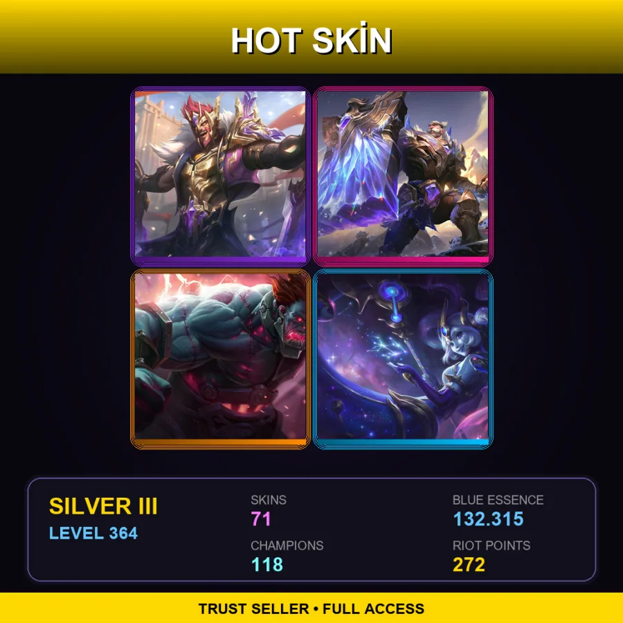 BR | Lv364 | Silver III | 71 Skin | 118 Champ