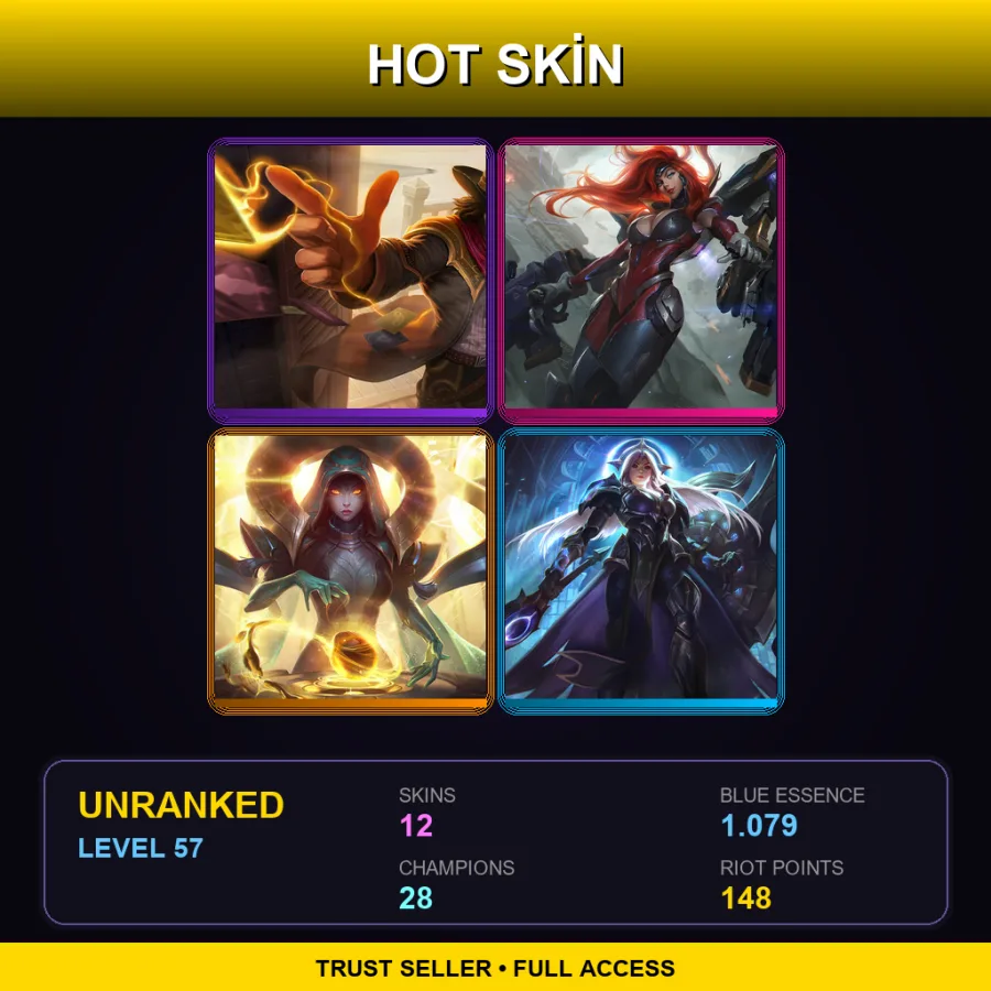 EUNE | Lv57 | Unranked | 12 Skin | 28 Champ — Psyops Sona