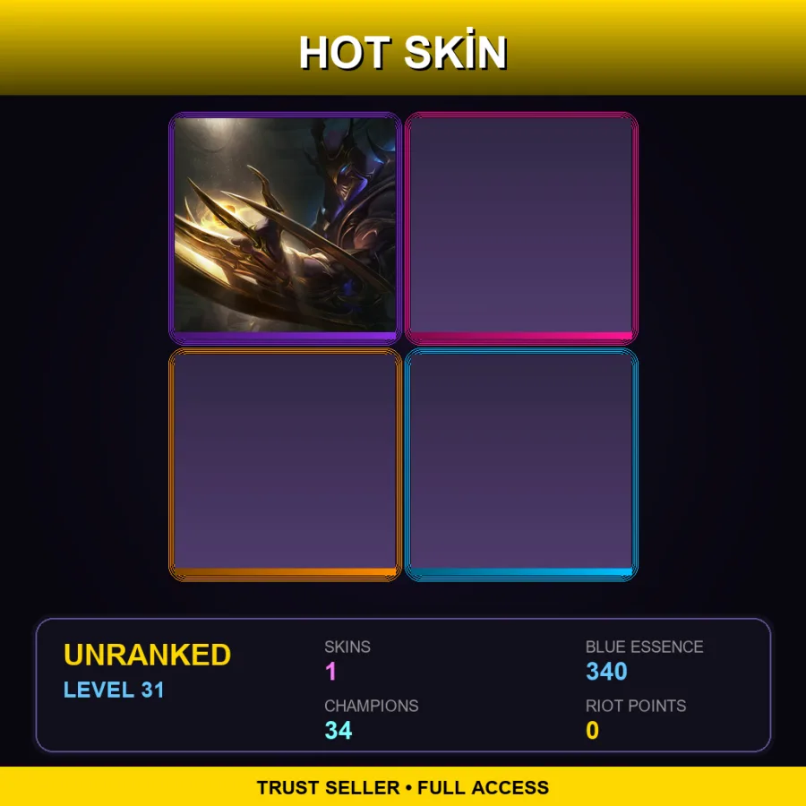 EUNE | Lv31 | Unranked | 1 Skin | 34 Champ