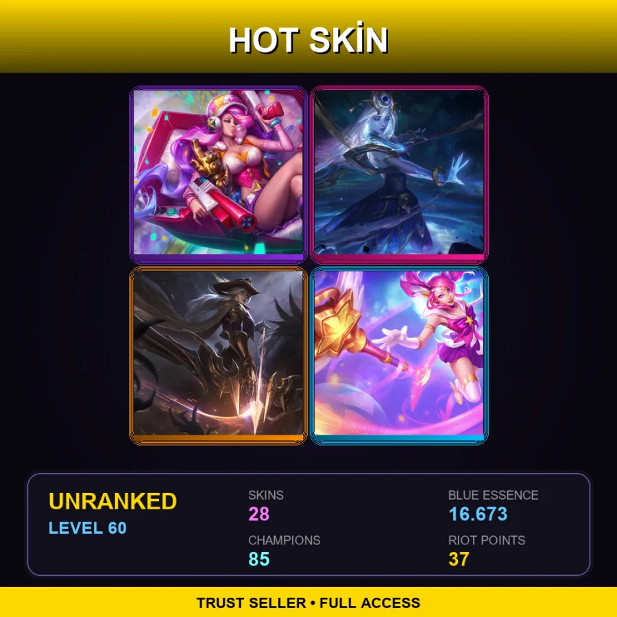 VN | Lv60 | Unranked | 28 Skin | 85 Champ