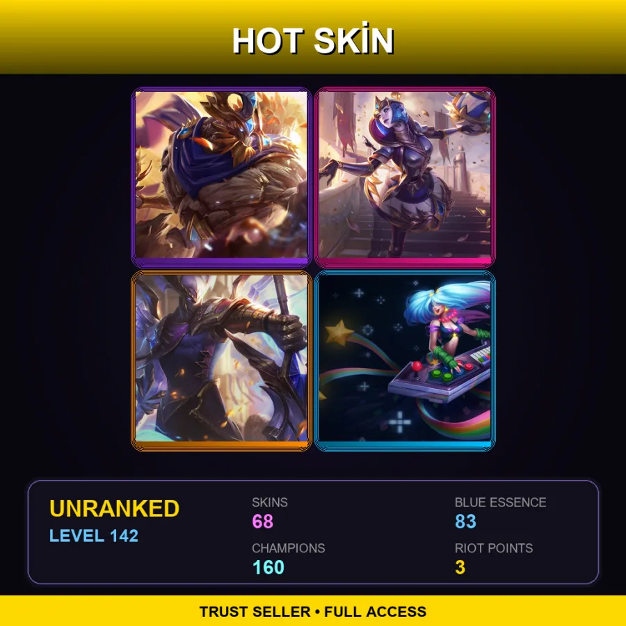 SG | Lv142 | Unranked | 68 Skin | 160 Champ — Zenith Games Lee Sin