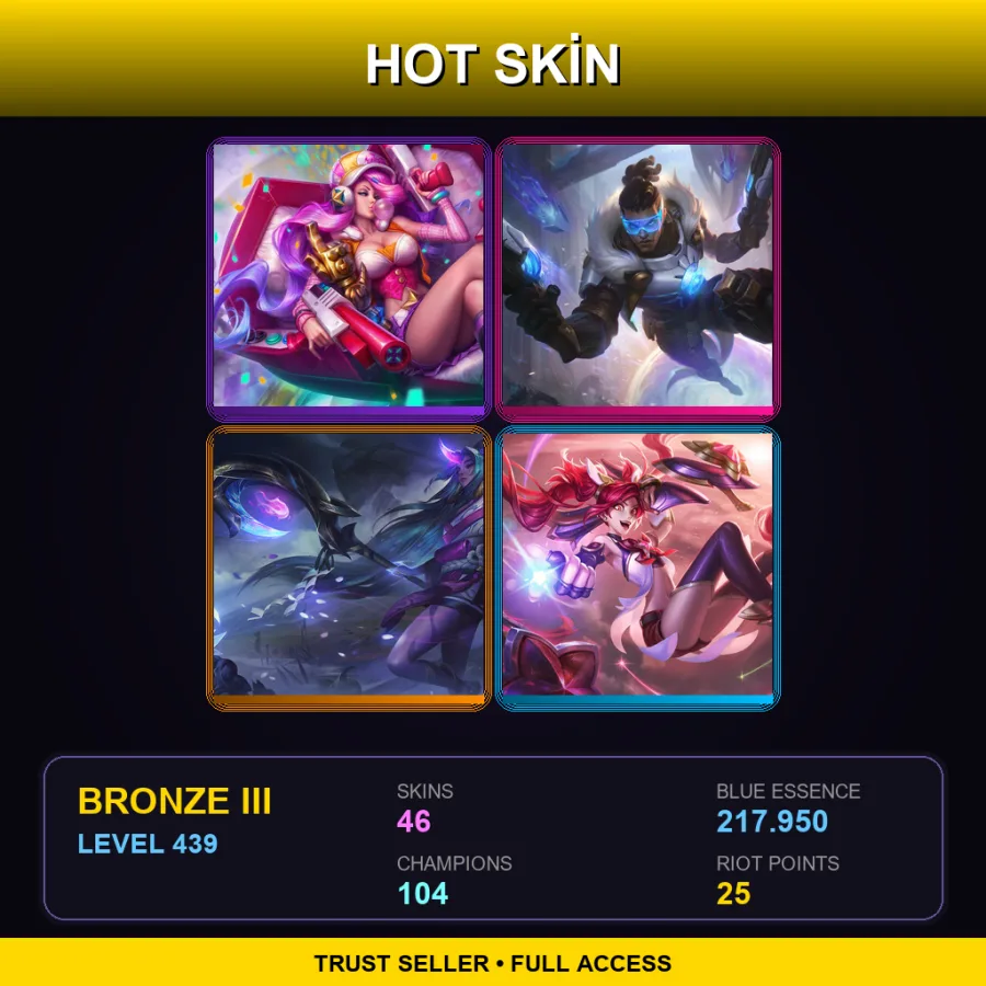 LAS | Lv439 | Bronze III | 46 Skin | 104 Champ