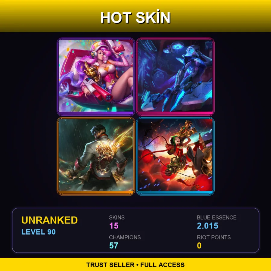 EUW | Lv90 | Unranked | 15 Skin | 57 Champ — Nightblade Irelia