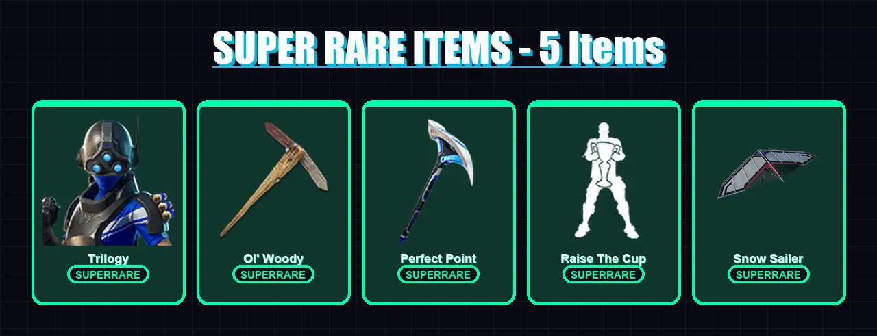 [PC] | Trilogy | Deadeye | The Foundation | Ronin | Midas | 104 skin | 131 pickaxe | 91 emote | 85 glider | Lv1636