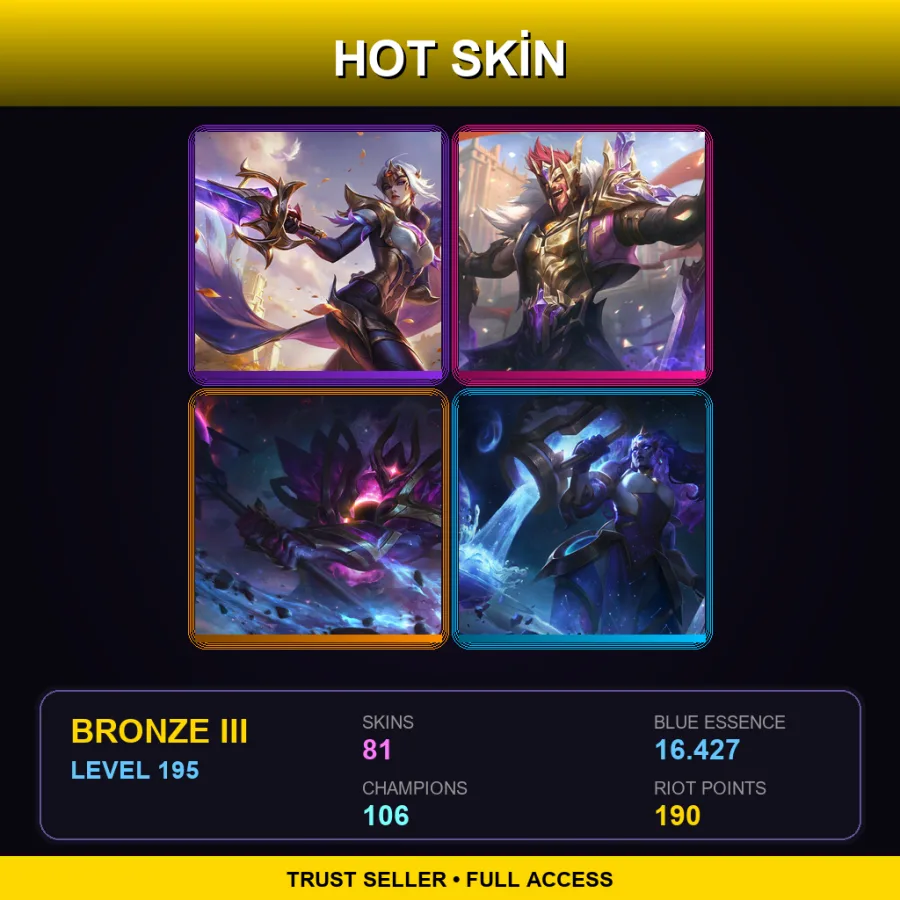 BR | Lv195 | Bronze III | 81 Skin | 106 Champ