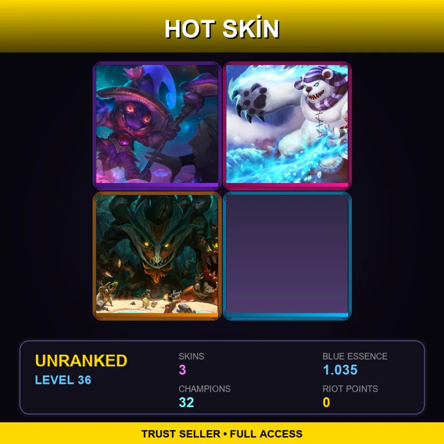 LAN | Lv36 | Unranked | 3 Skin | 32 Champ with Heimerdinger