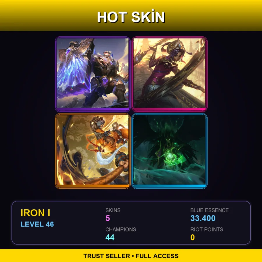 LAN | Lv46 | Iron I | 5 Skin | 44 Champ