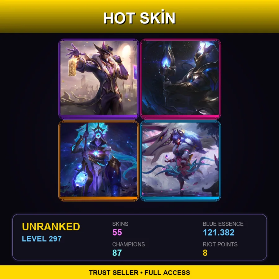 LAN | Lv297 | Unranked | 55 Skin | 87 Champ — Spirit Blossom Kindred