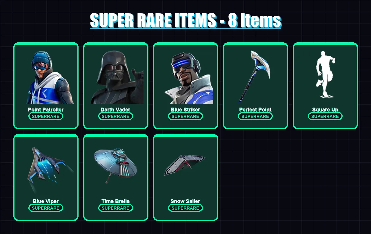 [PC/XBOX] | Point Patroller | Darth Vader | Blue Striker | Peter Griffin | Mandalorian | 259 skin | 269 pickaxe | 221 emote | 177 glider | Lv1841
