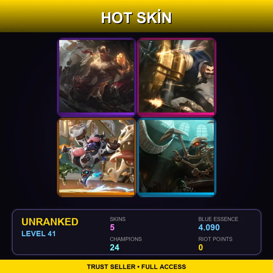 TR | Lv41 | Unranked | 5 Skin | 24 Champ