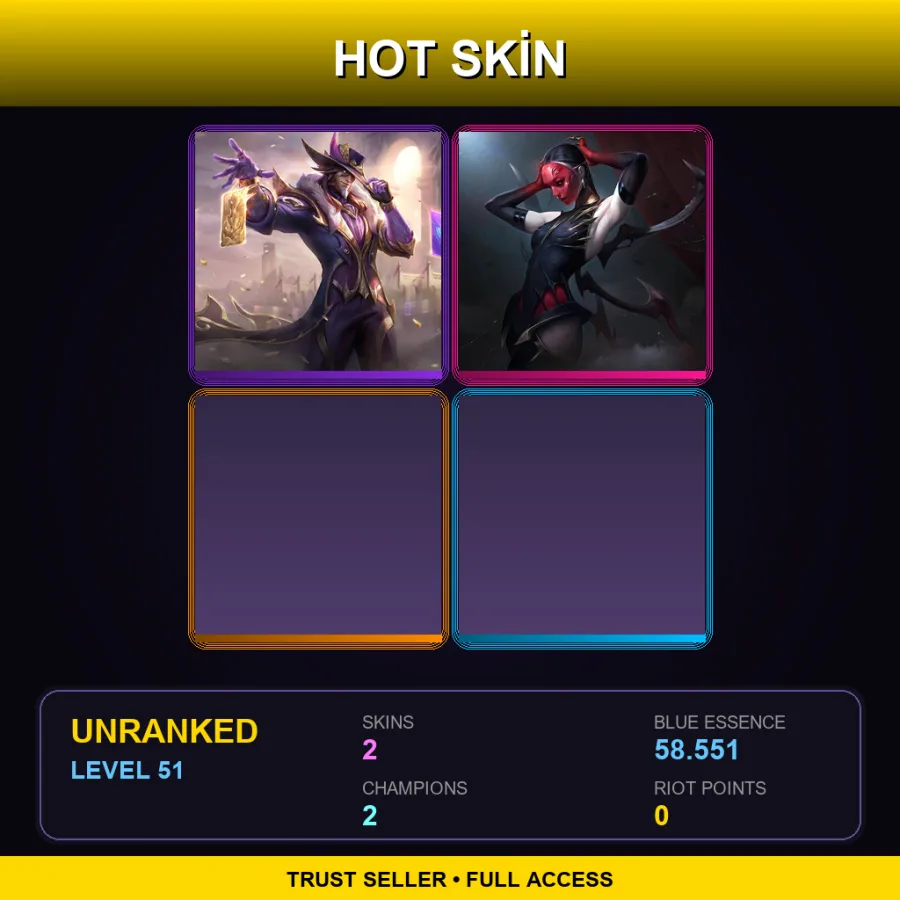TR | Lv51 | Unranked | 2 Skin | 2 Champ — LoL account
