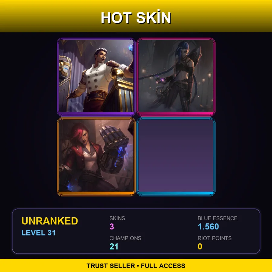 EUNE | Lv31 | Unranked | 3 Skin | 21 Champ