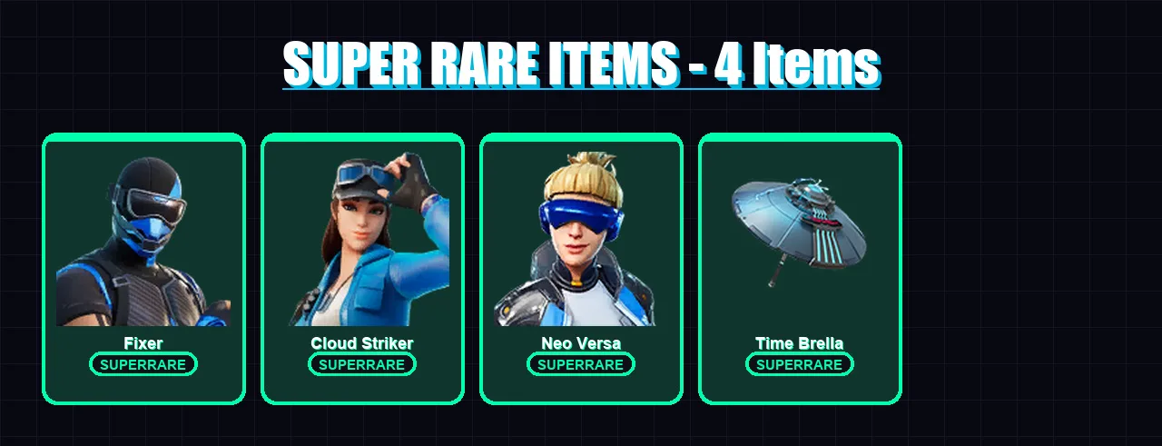 [PS4/PS5/XBOX/PC] | Fixer | Cloud Striker | Neo Versa | Menace | The Imagined | 95 skin | 92 pickaxe | 91 emote | 81 glider | Lv1128