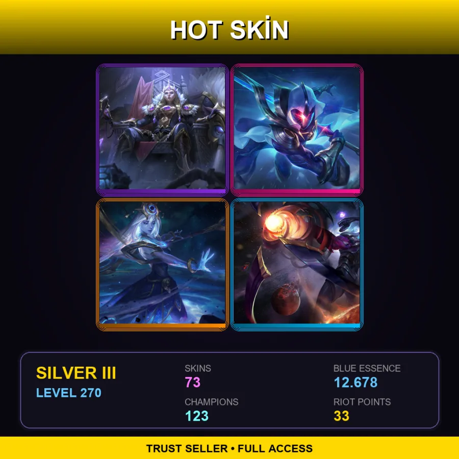 TR | Lv270 | Silver III | 73 Skin | 123 Champ