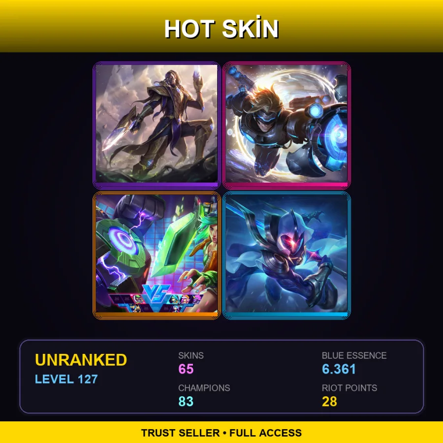 VN | Lv127 | Unranked | 65 Skin | 83 Champ