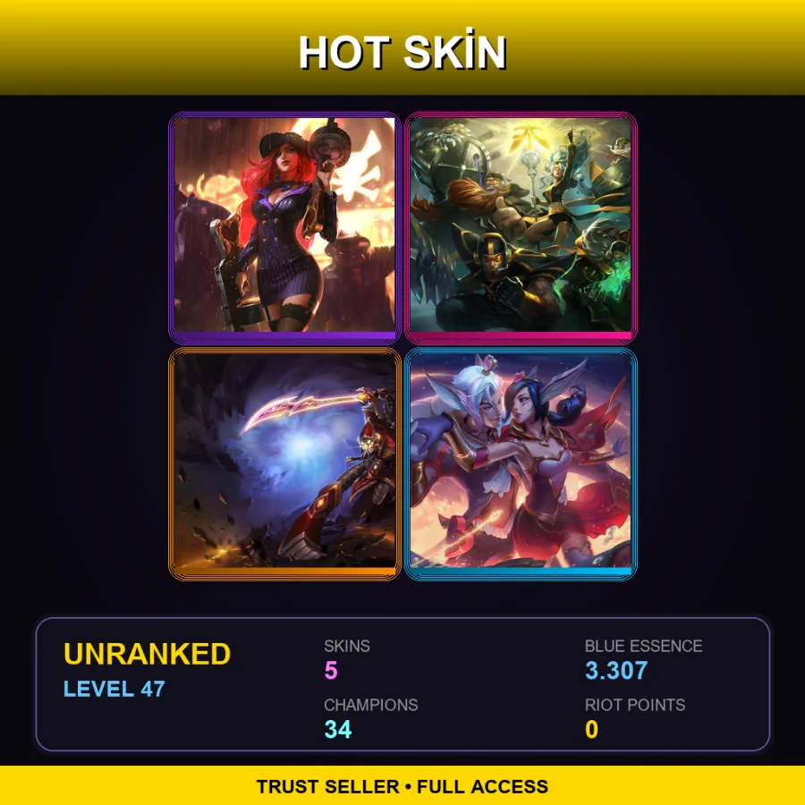 LAS | Lv47 | Unranked | 5 Skin | 34 Champ — Ionia Master Yi