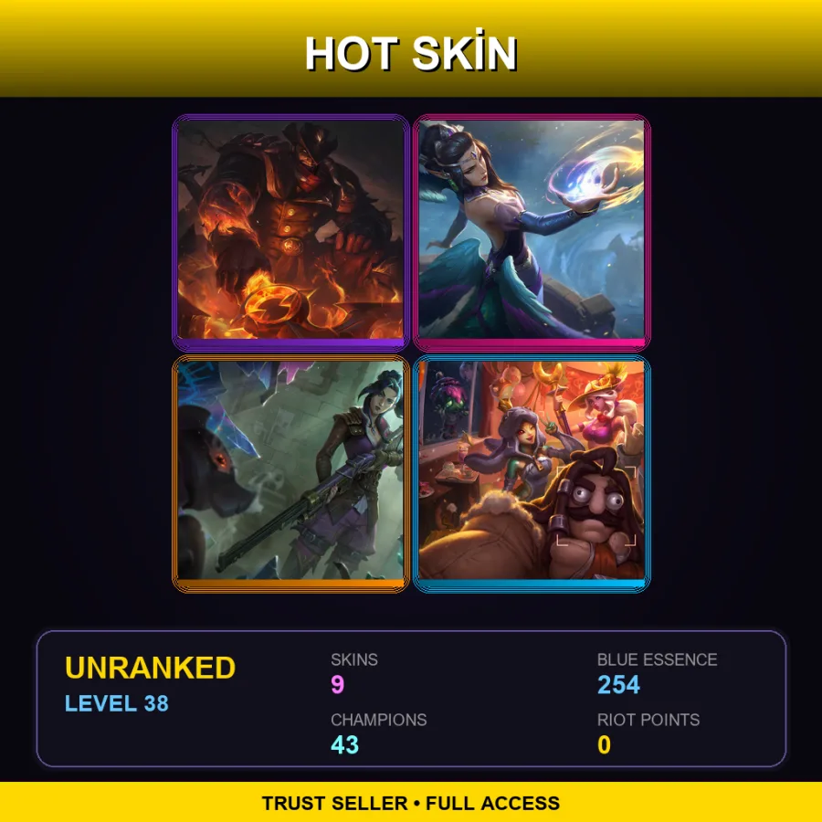 VN | Lv38 | Unranked | 9 Skin | 43 Champ — High Noon Darius