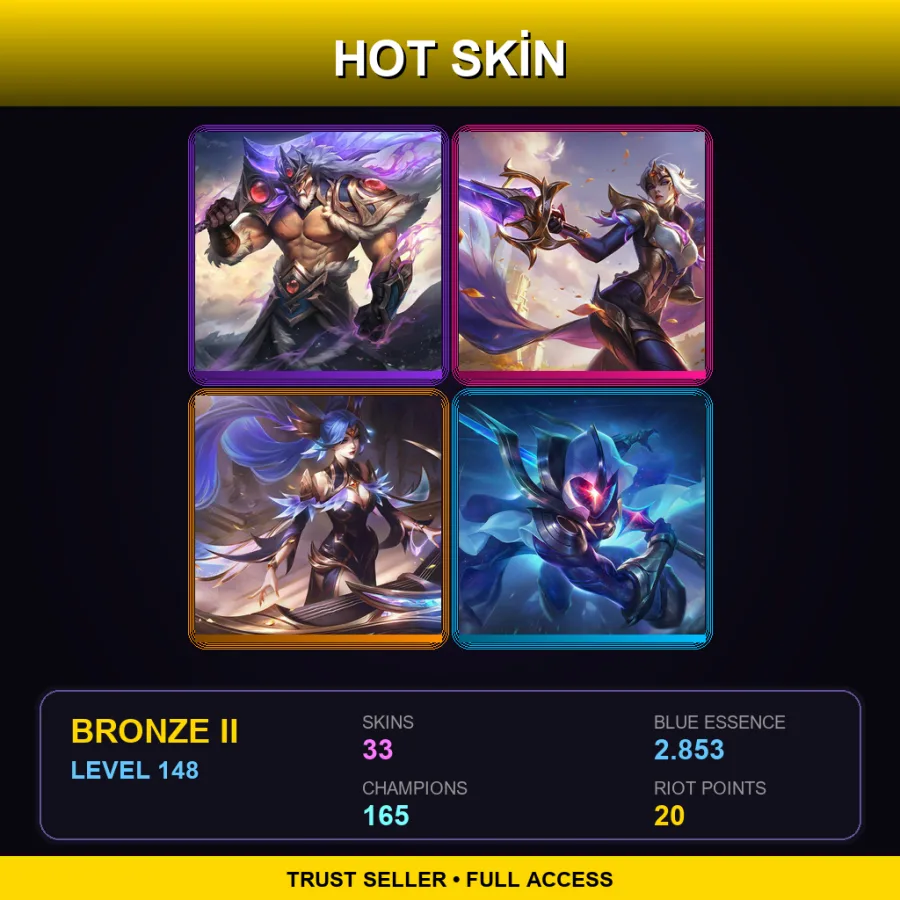 LAS | Lv148 | Bronze II | 33 Skin | 165 Champ
