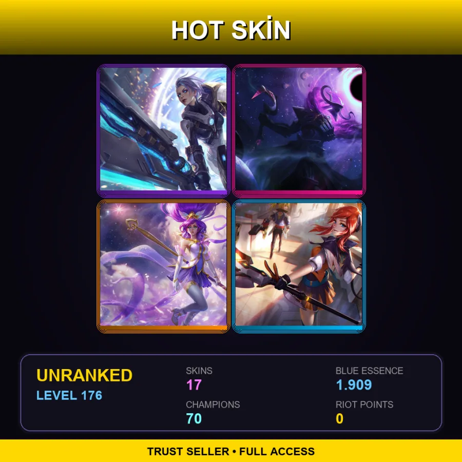 LAN | Lv176 | Unranked | 17 Skin | 70 Champ