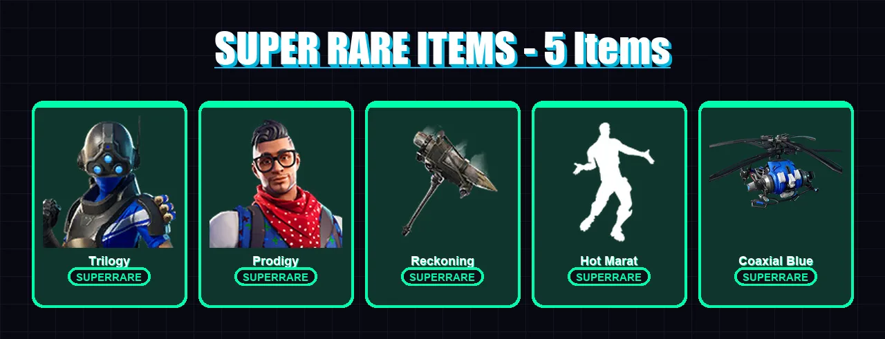 [PC/XBOX] | Trilogy | Prodigy | Dire | Zenith | Calamity | 27 skin | 19 pickaxe | 31 emote | 30 glider | Lv387