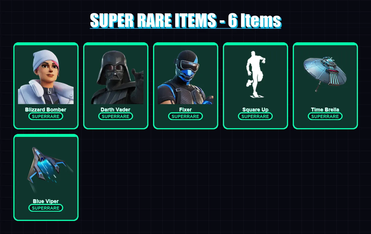 [PS4/PS5/PC] | Blizzard Bomber | Darth Vader | Fixer | Peter Griffin | The Imagined | 52 skin | 78 pickaxe | 55 emote | 67 glider | Lv1062