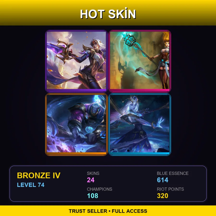 LAS | Lv74 | Bronze IV | 24 Skin | 108 Champ
