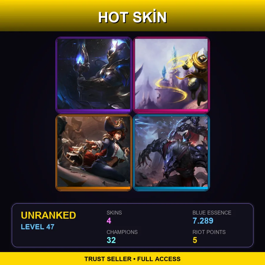 LAS | Lv47 | Unranked | 4 Skin | 32 Champ