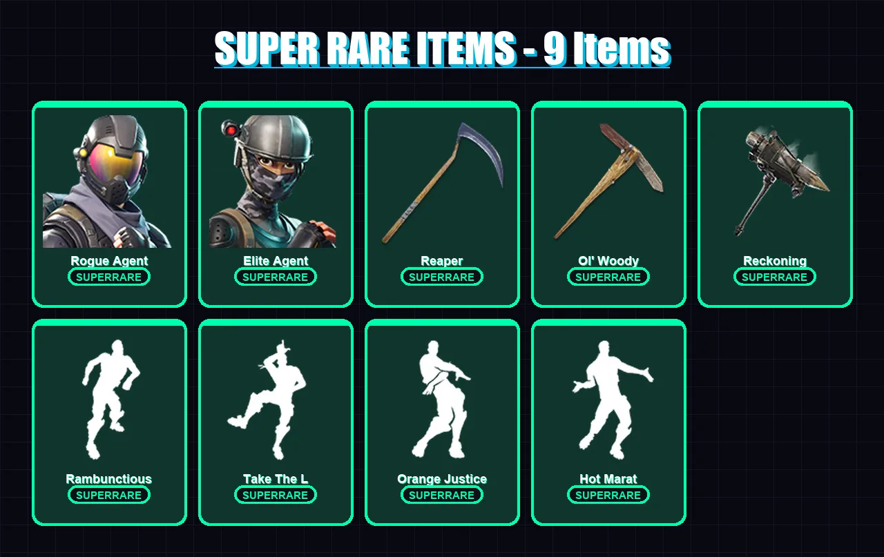 [PC/PSN] | Rogue Agent | Elite Agent | Enforcer | Catalyst | Tempest | 209 skin | 163 pickaxe | 135 emote | 138 glider | Lv1849