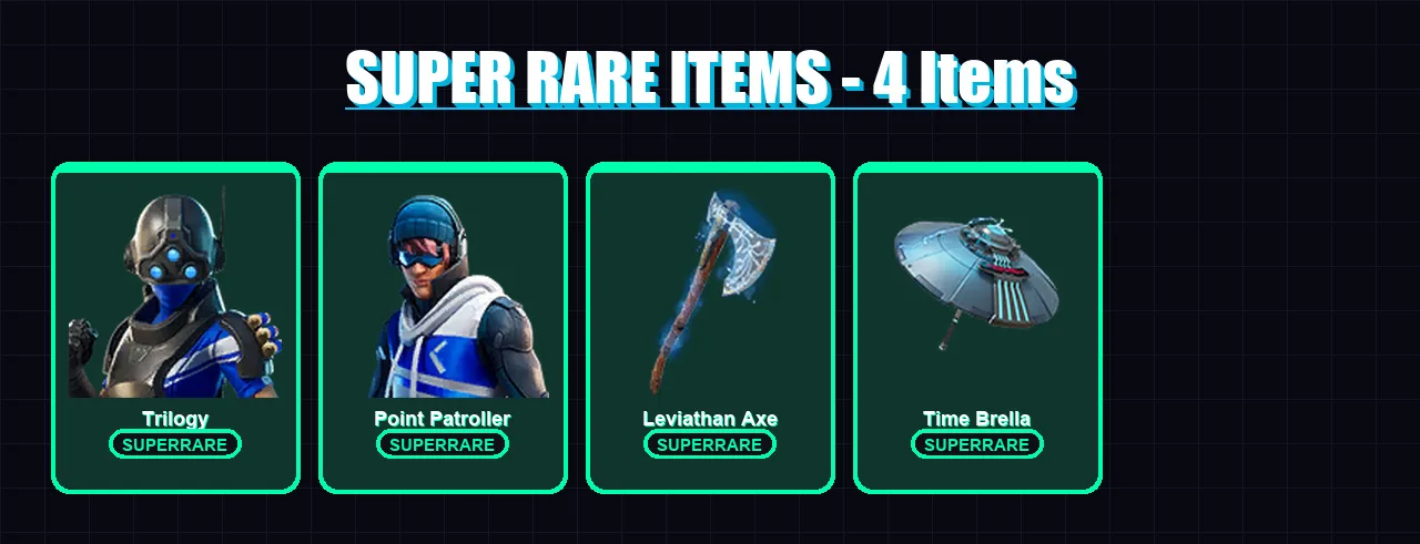 [PC/XBOX/PSN] | Trilogy | Point Patroller | Gear Specialist Maya | Menace | Deadpool | 119 skin | 184 pickaxe | 104 emote | 141 glider | Lv3135