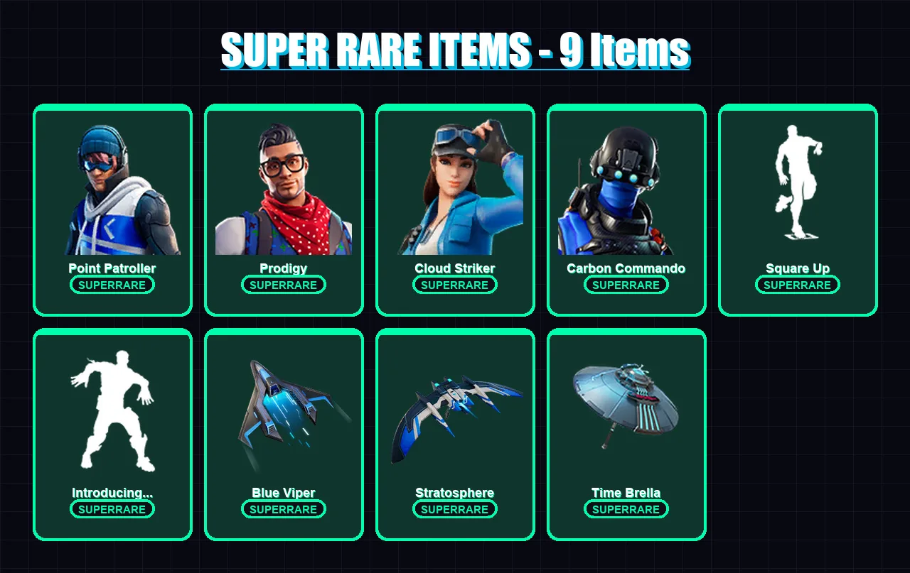 [PS4/PS5/XBOX/PC] | Point Patroller | Prodigy | Cloud Striker | 25 skin | Lv1120 — Fortnite account