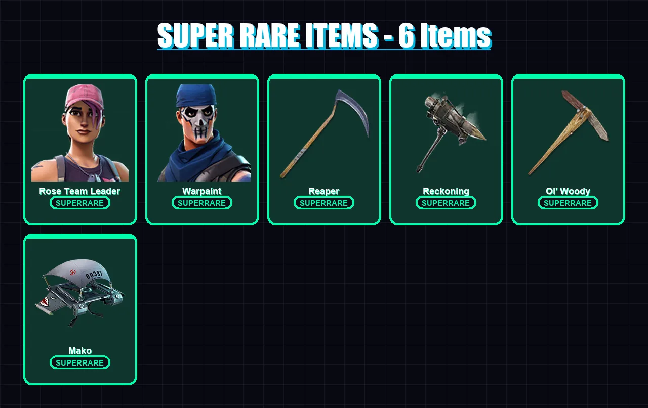 [PS4/PS5/XBOX/PC] | OG Skull Trooper | Rose Team Leader | Warpaint | Luxe | Arachne | 35 skin | 32 pickaxe | 37 emote | 32 glider | Lv297