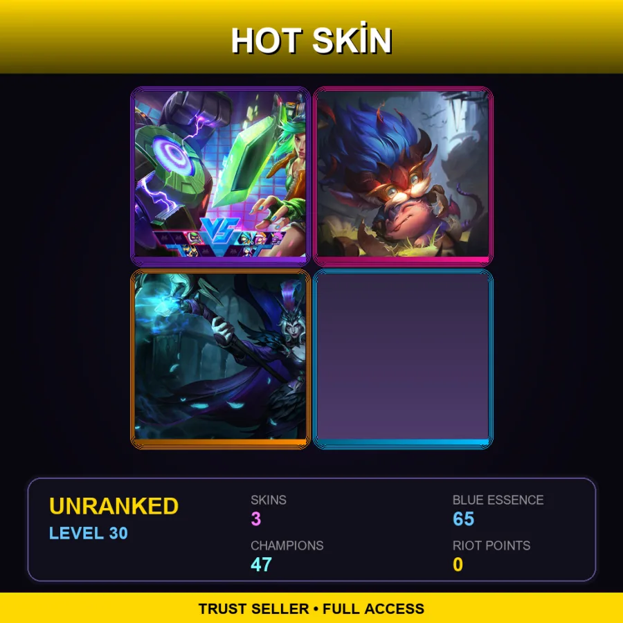 LAS | Lv30 | Unranked | 3 Skin | 47 Champ — Arcade Riven