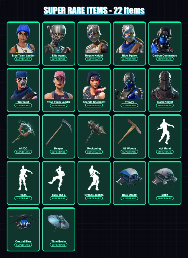 [PC/XBOX/PSN] | Blue Team Leader | Elite Agent | Royale Knight | 215 skin | Lv2315
