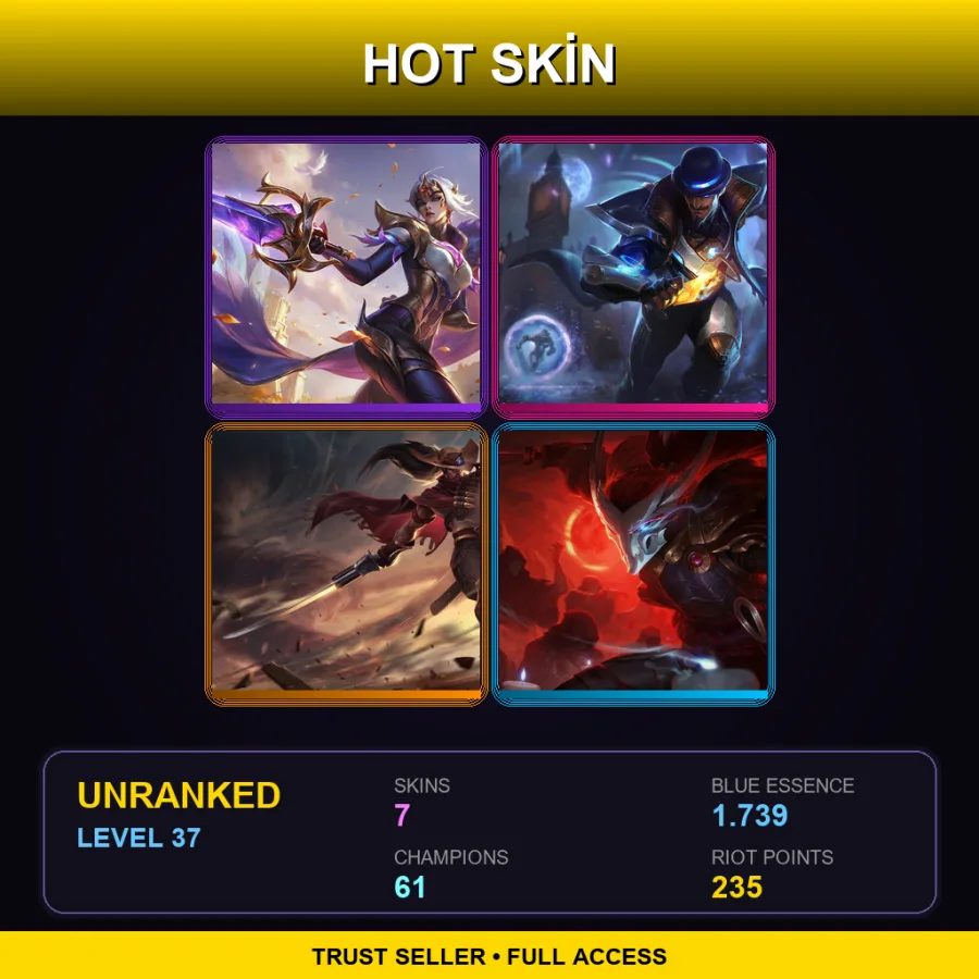 JP | Lv37 | Unranked | 7 Skin | 61 Champ