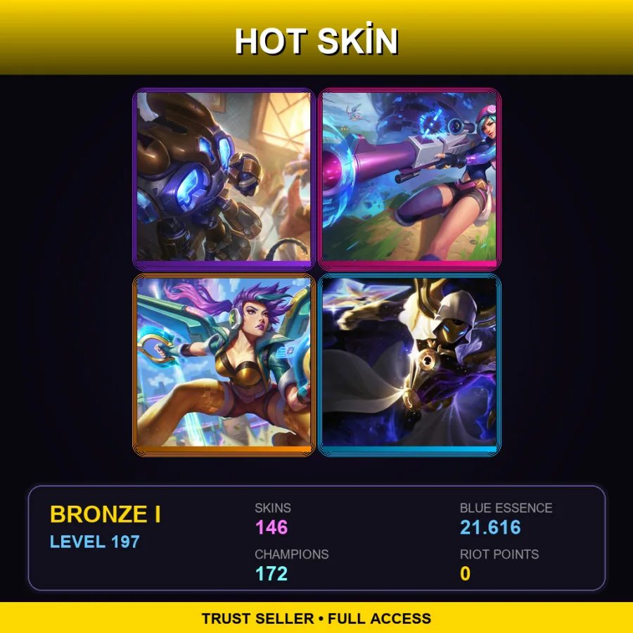 VN | Lv197 | Bronze I | 146 Skin | 172 Champ with Sona