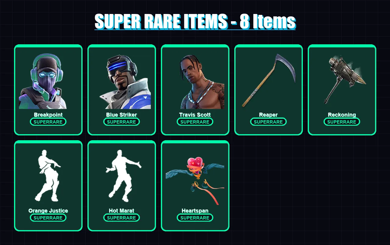 [PC/XBOX] | Breakpoint | Blue Striker | Travis Scott | Drift | Sentinel | 90 skin | 97 pickaxe | 90 emote | 97 glider | Lv1380