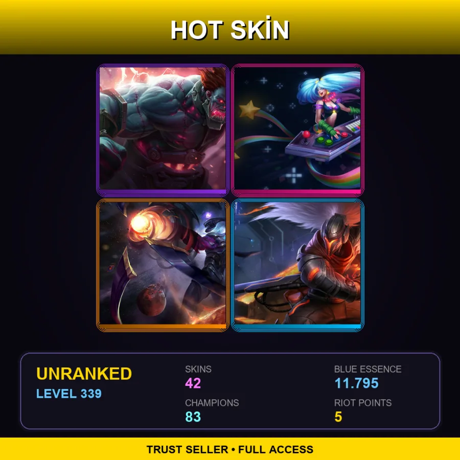 TR | Lv339 | Unranked | 42 Skin | 83 Champ