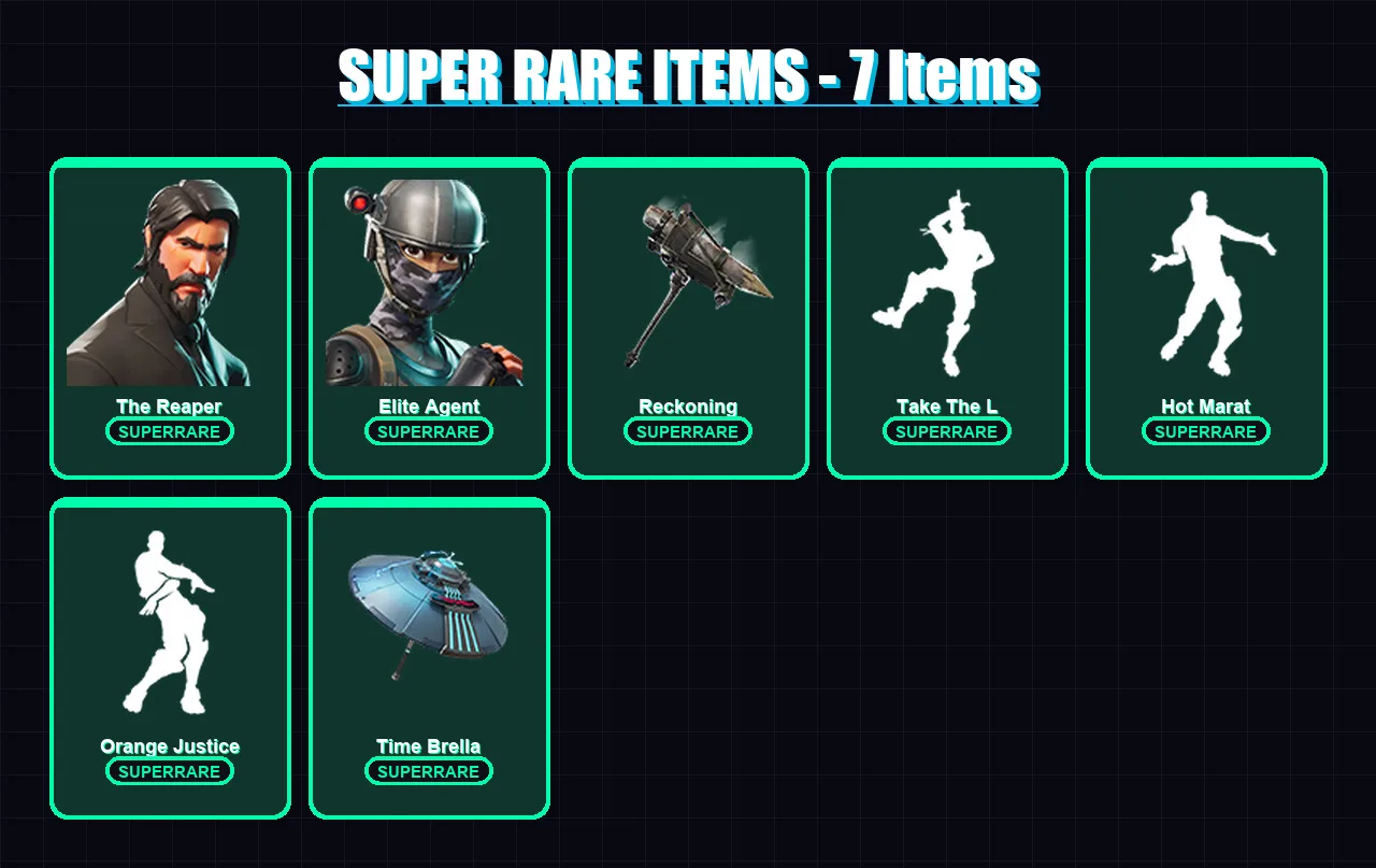 [PC/XBOX/PSN] | The Reaper | Elite Agent | Calamity | Menace | Red Knight | 156 skin | 170 pickaxe | 167 emote | 153 glider | Lv2386