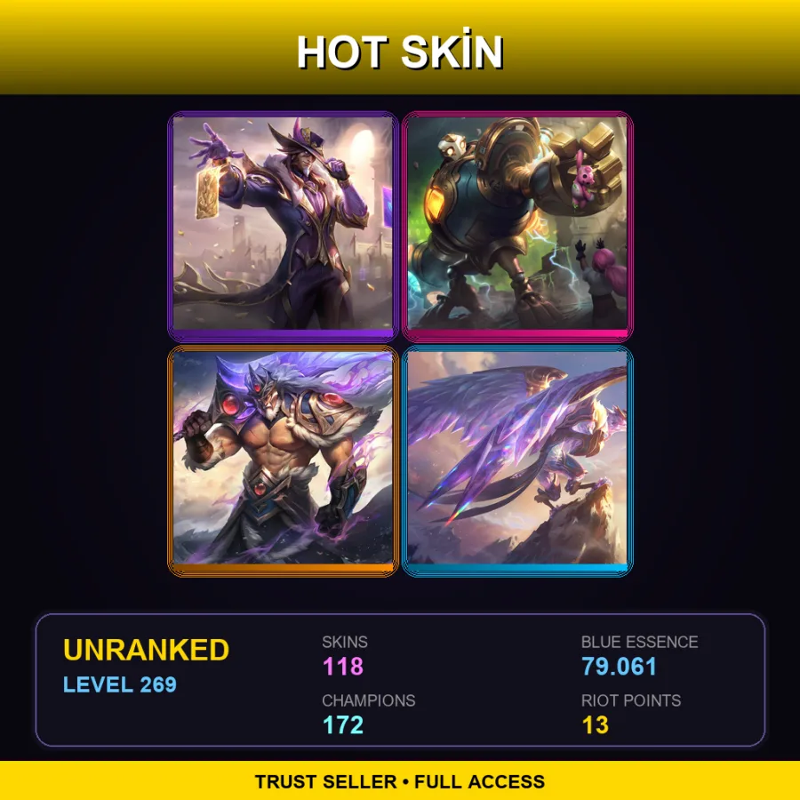 LAS | Lv269 | Unranked | 118 Skin | 172 Champ — Earnest Elf Tristana