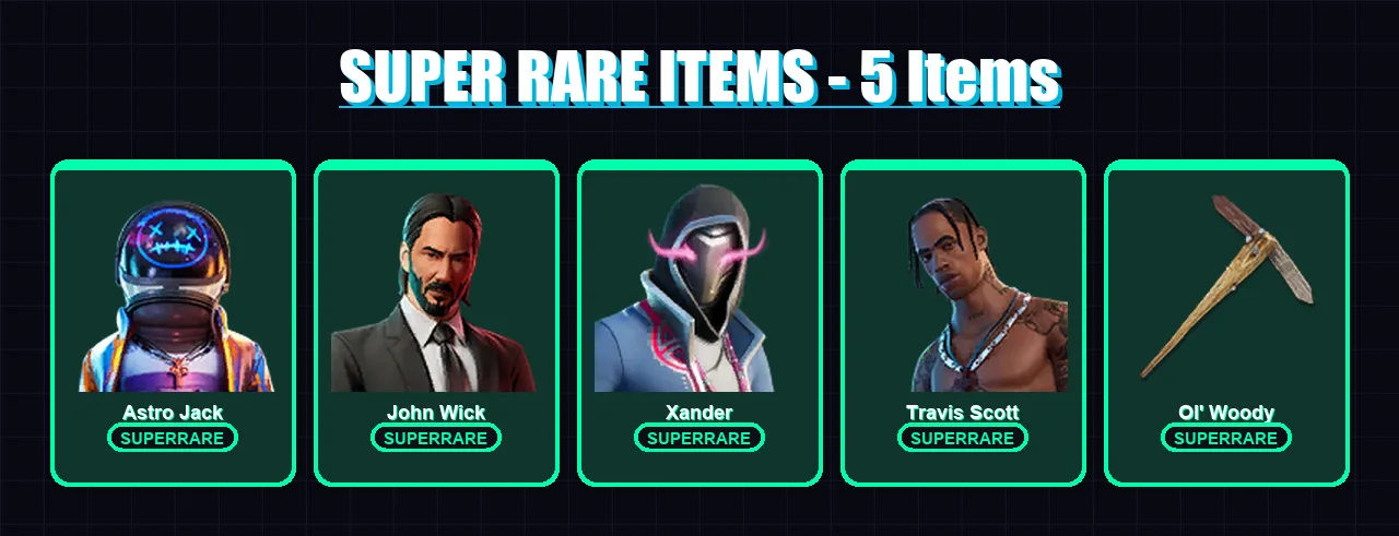 [PC] | Astro Jack | John Wick | Xander | Travis Scott | Paradigm (Reality-659) | 91 skin | 83 pickaxe | 47 emote | 55 glider | Lv559