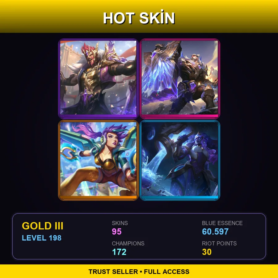 EUNE | Victorious Draven | Victorious Braum | Arcade Kai'Sa | Cosmic Invoker Illaoi | 95 Skin | 172 Champ | Gold III | Lv198