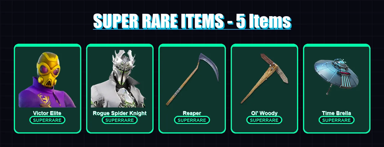 [PC] | Victor Elite | Rogue Spider Knight | Era | Valeria | Spectra Knight | 214 skin | 244 pickaxe | 177 emote | 174 glider | Lv2439