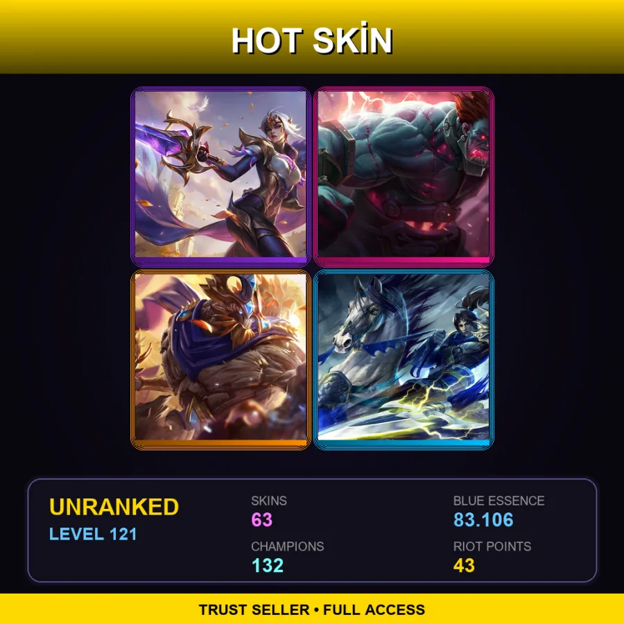 EUNE | Lv121 | Unranked | 63 Skin | 132 Champ — Panda Teemo