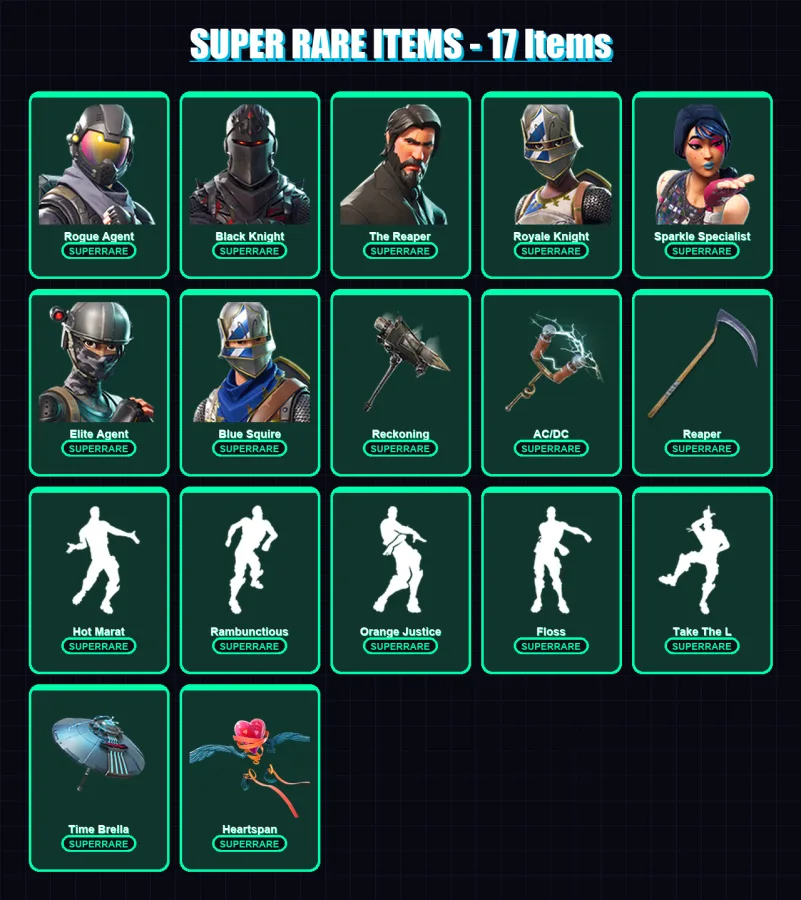 [PS4/PS5/XBOX/PC] | Rogue Agent | Black Knight | The Reaper | 116 skin | Lv1195
