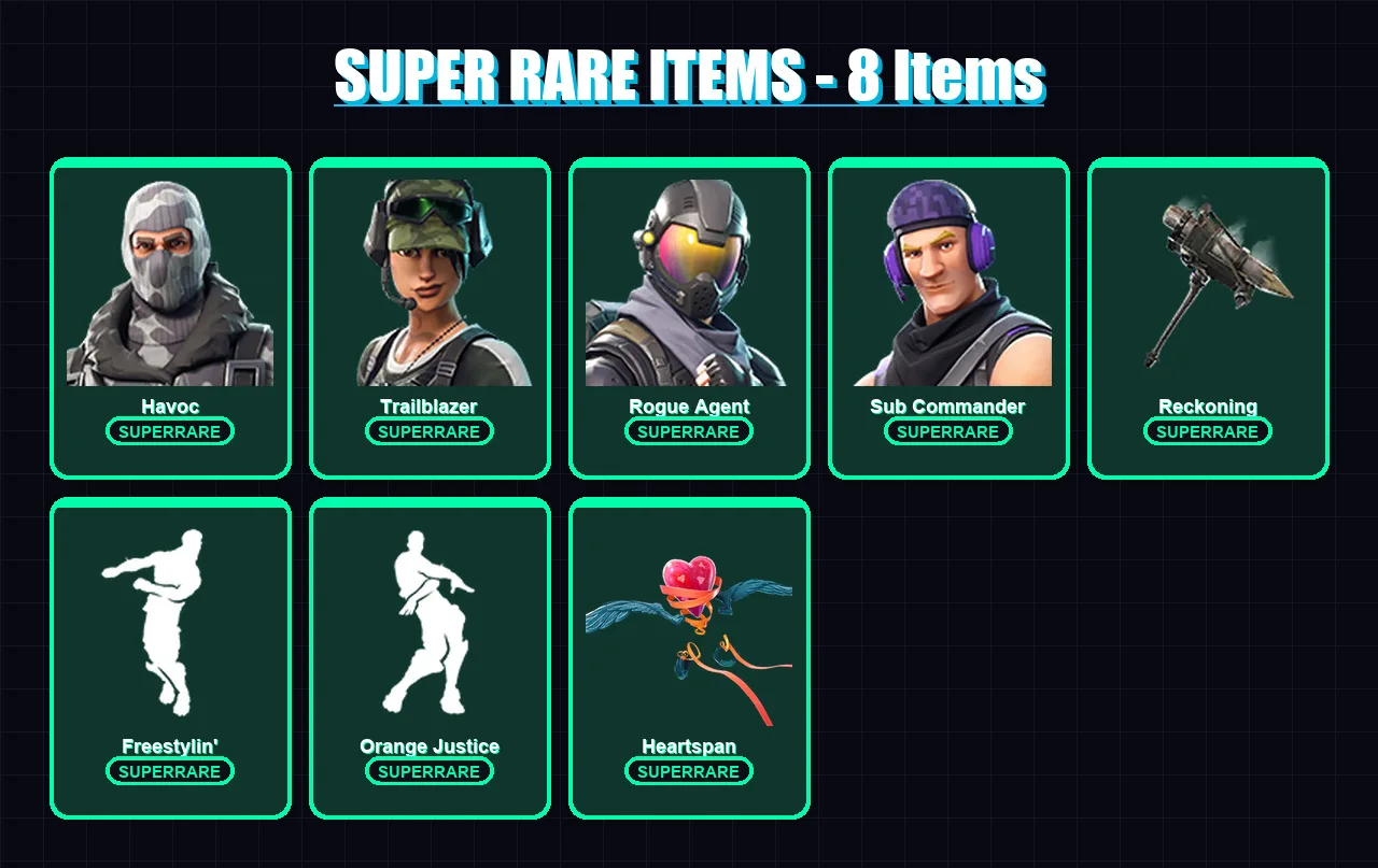 [PS4/PS5/XBOX/PC] | Havoc | Trailblazer | Rogue Agent | Sub Commander | Valor | 50 skin | 37 pickaxe | 38 emote | 46 glider | Lv494